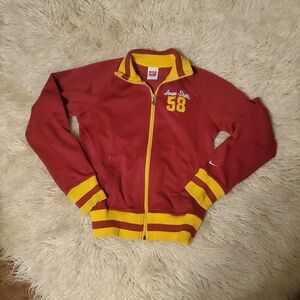 Nike Iowa State Cyclones full-zip track jacket in red and gold.